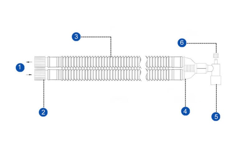 smoothbore anesthesia circuit